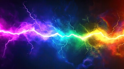 Wall Mural - a vibrant spectrum of lightning arts in a dazzling display of colors and energy.