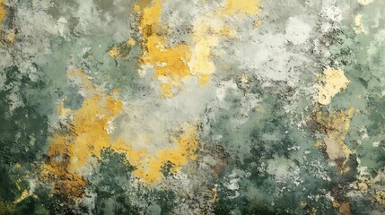 Aufkleber - A textured abstract background featuring blends of green, gray, and gold, evoking a natural, organic feel.