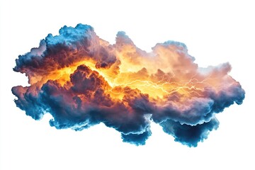 Wall Mural - a dramatic cloud formation with electricity discharging from the clouds
