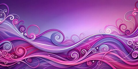 Poster - Pink and purple abstract swirls background design perfect for artistic projects