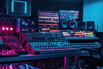 Canvas Print - A room filled with various electronic devices and tools