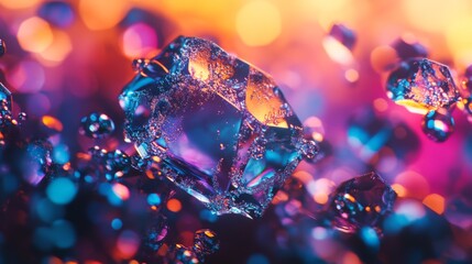 Wall Mural - crystalline structure of human tears captured under a microscope, a unique abstract artistic composi
