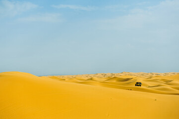 Off-road vehicle in the desert