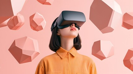 Fototapete - A group of diverse professionals working together examining and interacting with dynamic 3D data visualizations in a sleek modern digital architecture setting