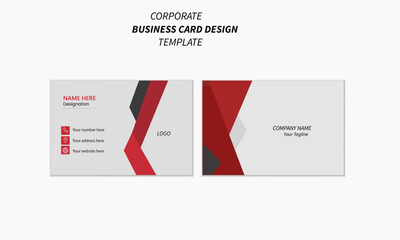 Wall Mural - Creative modern double sided business card template, business card for business and personal use
