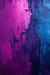 Aufkleber - A vibrant abstract painting featuring rich shades of purple and blue with a textured, glossy finish.
