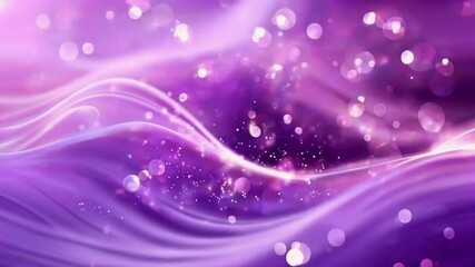 Wall Mural - A soft purple gradient deep to light hues, bokeh light particles gently floating and shimmering, dreamy luxury atmosphere, 4k High-Quality gradient luxurious background Animation Video