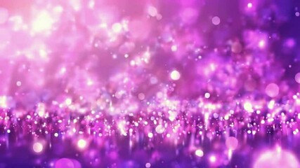 Wall Mural - A soft purple gradient deep to light hues, bokeh light particles gently floating and shimmering, dreamy luxury atmosphere, 4k High-Quality gradient luxurious background Animation Video