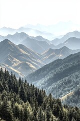 Canvas Print - A misty mountain