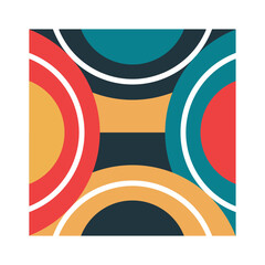 Sticker - Abstract bauhaus Art Background Template