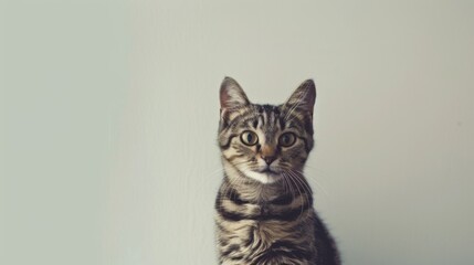 Close Up Portrait of a Cute Tabby Cat