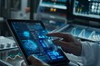 © SS GRAPHICS - Medical Technology Interface on Digital Tablet in High-Tech Healthcare Facility