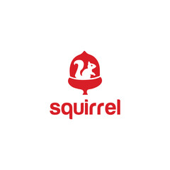 Wall Mural - Squirrel Symbol Logo. Vector Illustration