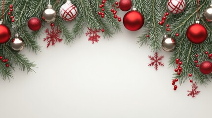 Wall Mural - christmas decor background with place for text