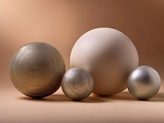 3D balls on a single background