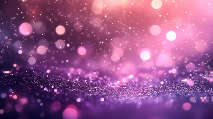Purple Glitter Abstract Background with Bokeh Lights