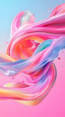 Wall Mural - Abstract Colorful Swirls and Waves Background