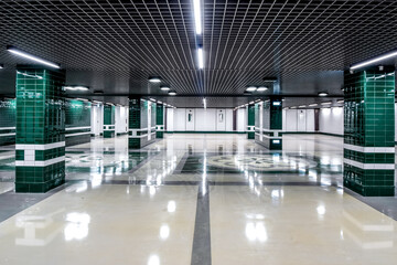 Underground passage in modern building