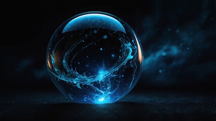 abstract blue ball background