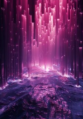 Wall Mural - Pink Crystal Corridor