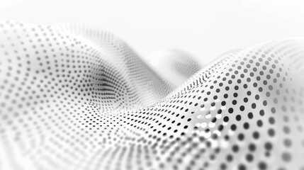 Poster - Black and white wave of dots