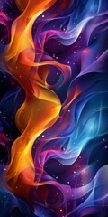 Wall Mural - Abstract Colorful Flowing Forms