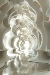 Canvas Print - Abstract White Tunnel Architecture Design