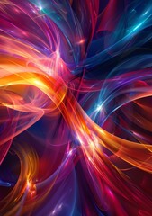 Canvas Print - Abstract Colorful Light Energy Flow