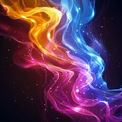 Wall Mural - Abstract Colorful Flowing Light Design