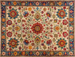 © Arethaawykoff - Intricate floral patterns adorn this vibrant rug, showcasing rich tapestry of colors and designs that evoke sense of elegance and artistry. Perfect for enhancing any space