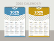 © MohammadAkib - Vector single page colorful wall calendar design template. 2025 Calendar Template Design,. One page wall calendar design for 2025. Wall calendar vector for corporate.