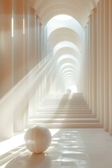 Wall Mural - Surreal Hallway With Ball