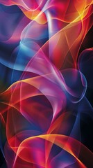 Poster - Abstract Colorful Flowing Lines Art