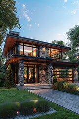 Sticker - Modern Luxurious House Exterior Design