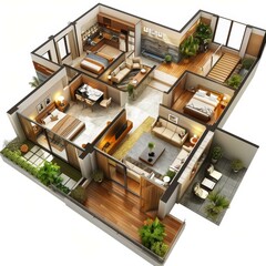 Sticker - Modern Apartment Floor Plan Design