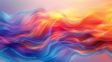 Canvas Print - Abstract Colorful Flowing Lines