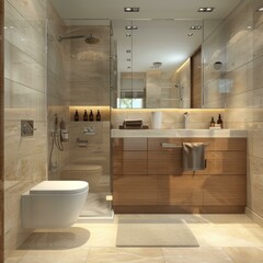 Canvas Print - Modern Luxury Bathroom Design Interior