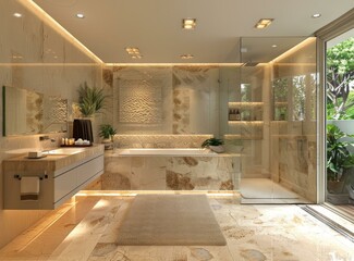 Canvas Print - Luxury Modern Bathroom Design