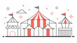 © Print Prodigy - Event Tent Thin Line Icon Set: Festival, Circus, Party, Sales, Carnival, Awning, Marquee, and Pavilion Vector