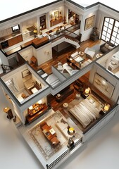 Poster - Luxury House Floor Plan Design