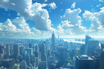 Wall Mural - New York City Skyline on a Sunny Day