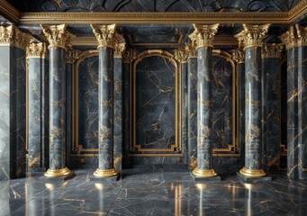 Sticker - Luxury Marble Columns Interior Design