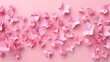 © Molang Visual - Pink origami flowers on a pink background