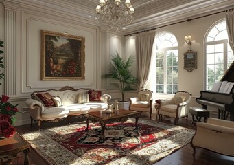 Elegant Classic Living Room Interior Design