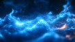 © kacadesain - Abstract 3D Background with Blue and Orange Lights