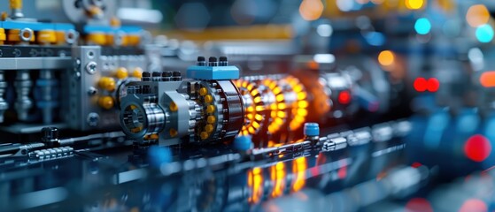 Wall Mural - detailed view of intricate machinery components