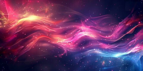 Poster - Abstract Colorful Nebula Space Background