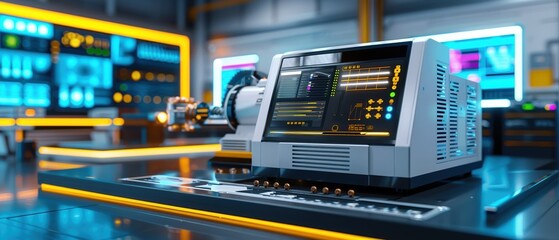 Wall Mural - advanced technology workshop setup