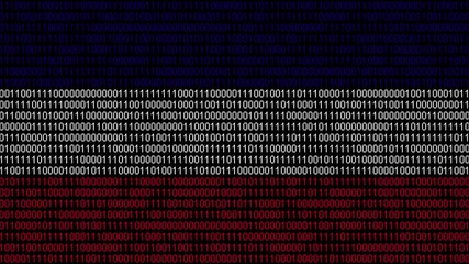 binary code on flag of los altos. program source code or hacker concept on los altos flag. los altos