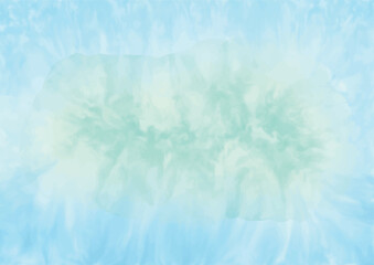 Pastel blue watercolor background. Soft puffy ink strokes. Aquarelle water blue watercolour smudge winter background, aqua blue, blooming image. Mint green, blue wash fading digital paper texture  